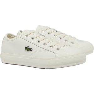 Lacoste Womens Women’s Backcourt Leather Sneakers(Off-white)