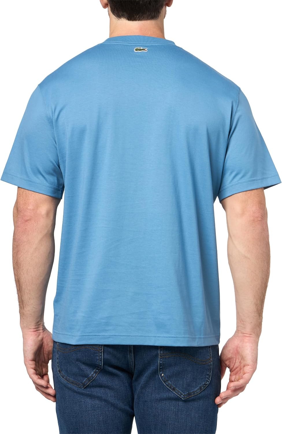 image:imageLacoste Classic Fit Cotton Print TShirtAbyss Blue