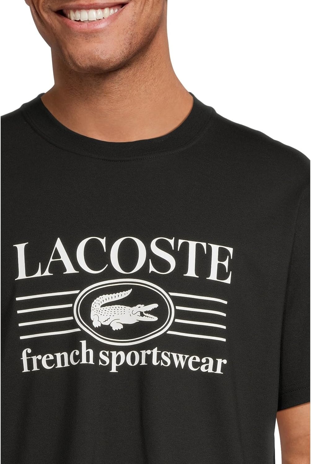 image:imageLacoste Classic Fit Cotton Print TShirtBlack