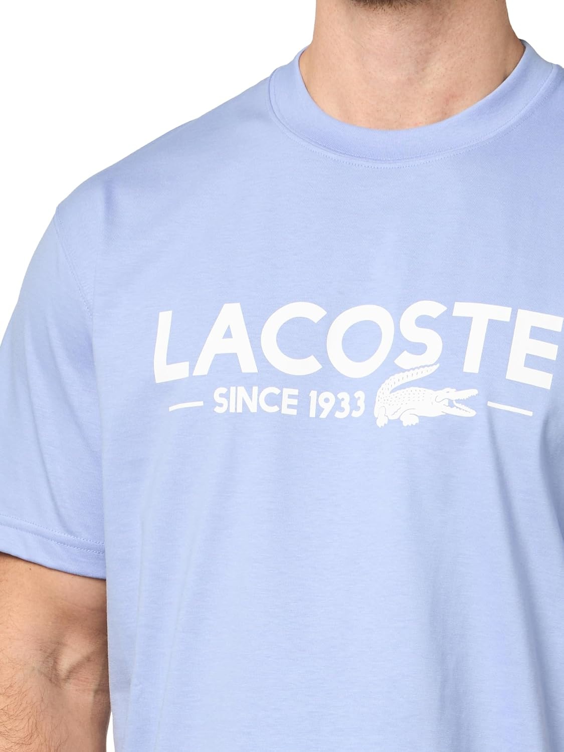 image:imageLacoste Classic Fit Cotton Print TShirtDelphinium