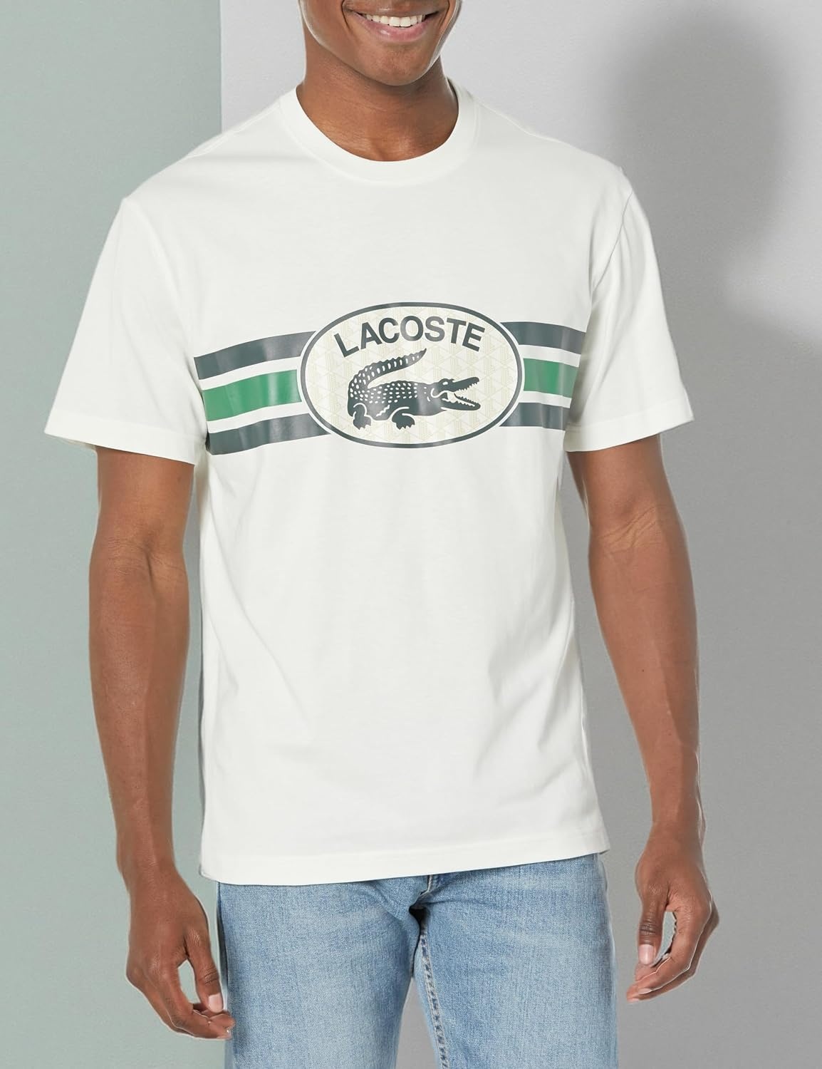image:imageLacoste Classic Fit Cotton Print TShirtFlour