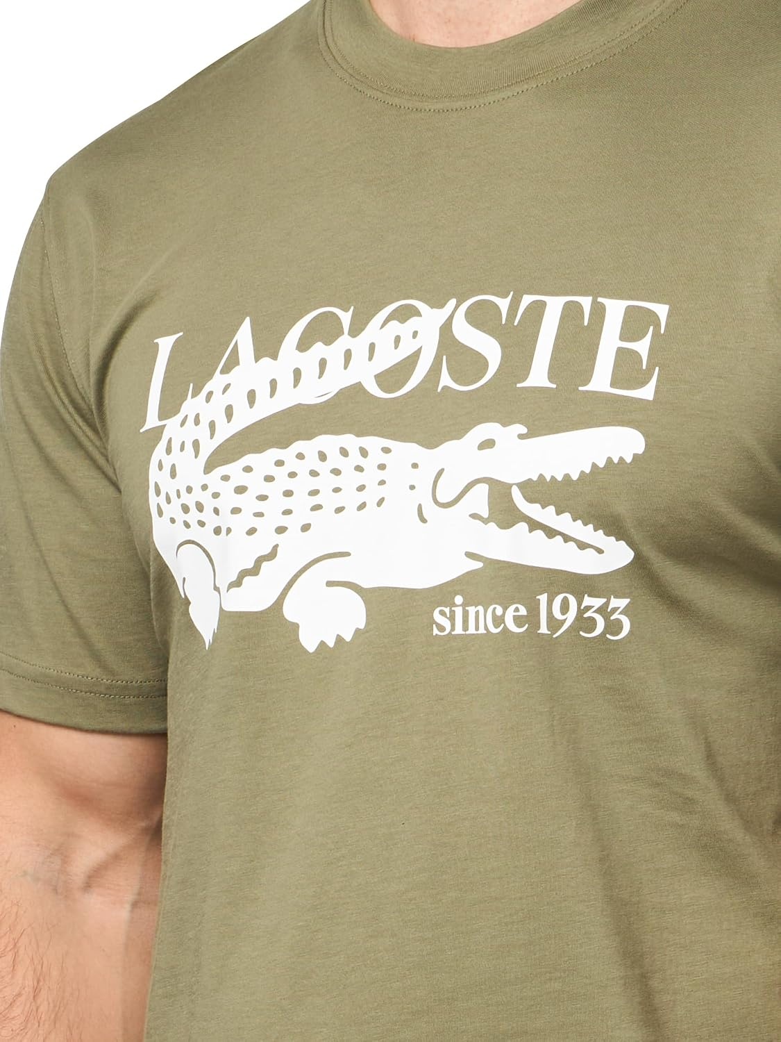 image:imageLacoste Classic Fit Cotton Print TShirtKhaki
