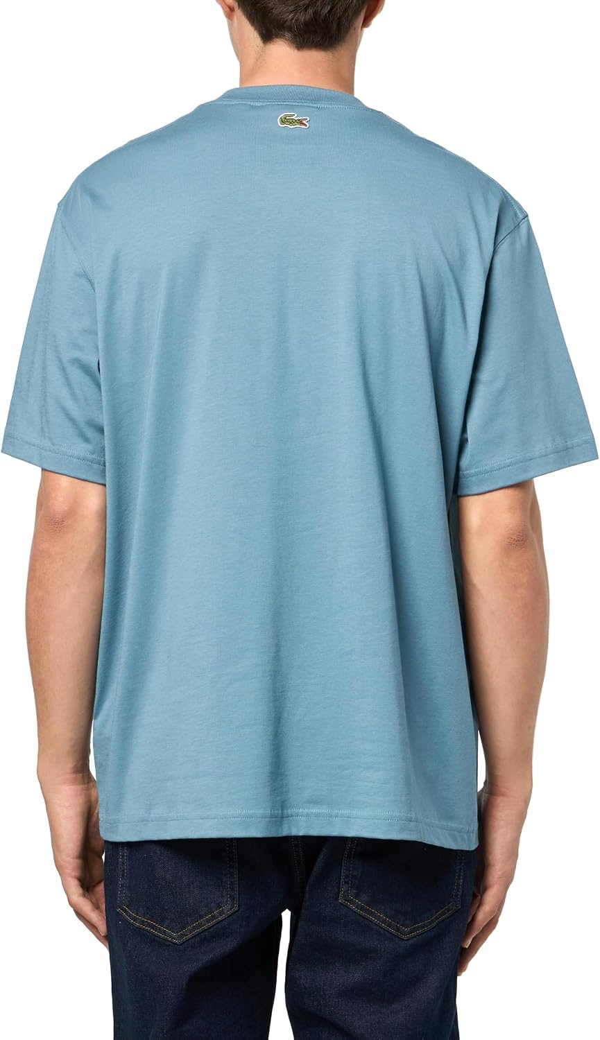 image:imageLacoste Classic Fit Cotton Print TShirtLimestone