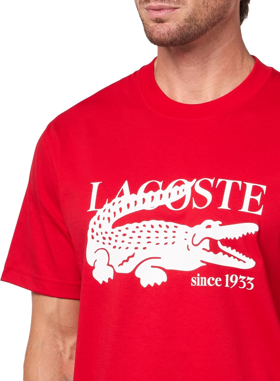 image:imageLacoste Classic Fit Cotton Print TShirtRed