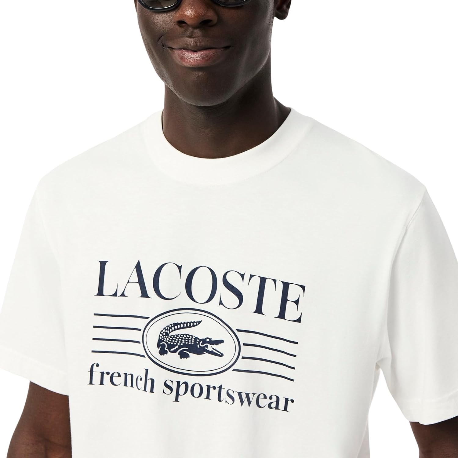 image:imageLacoste Classic Fit Cotton Print TShirtWhite