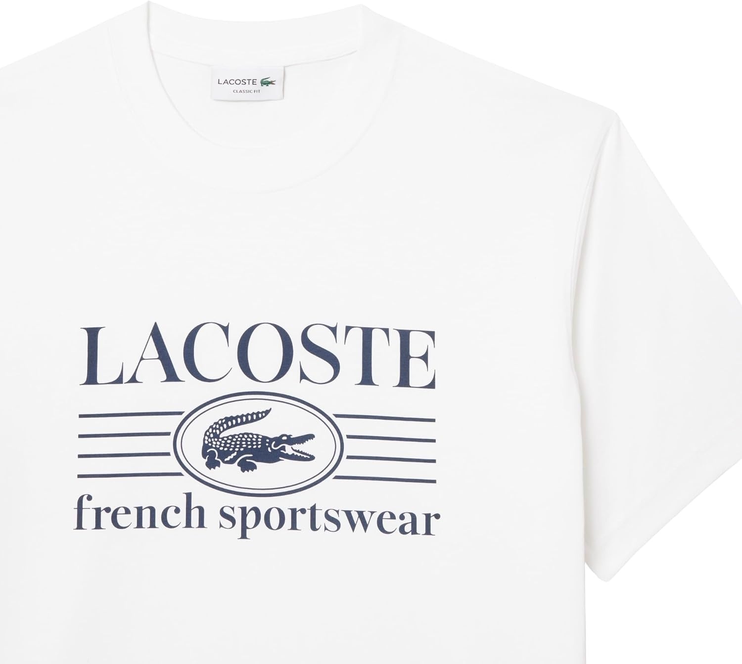 image:imageLacoste Classic Fit Cotton Print TShirtWhite