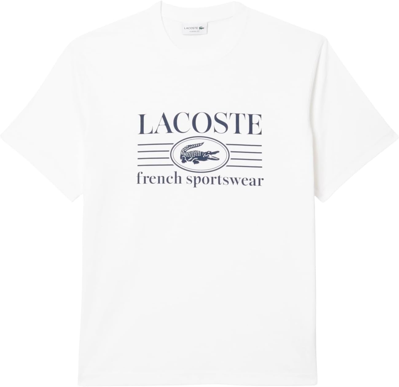 image:imageLacoste Classic Fit Cotton Print TShirtWhite