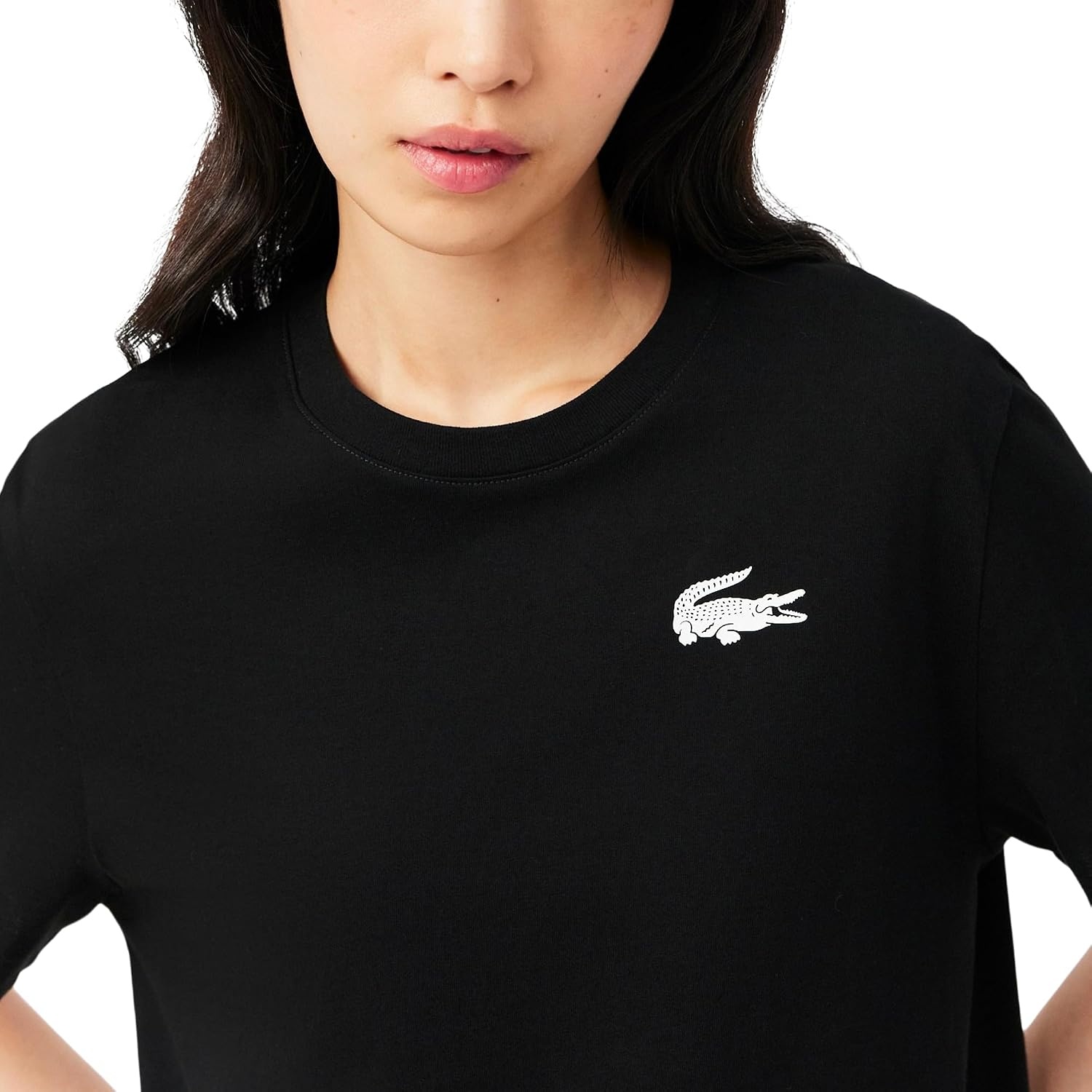 image:imageLacoste Cotton Jersey Loungewear TShirtBlackWhite