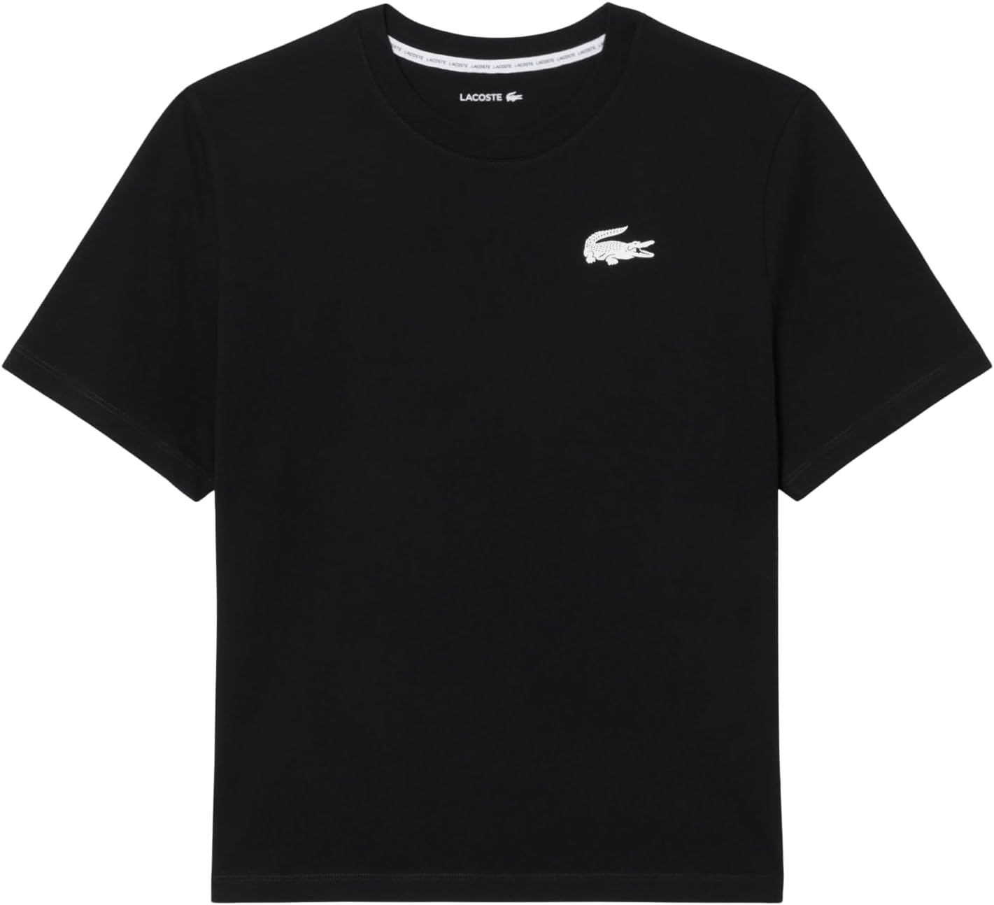 image:imageLacoste Cotton Jersey Loungewear TShirtBlackWhite