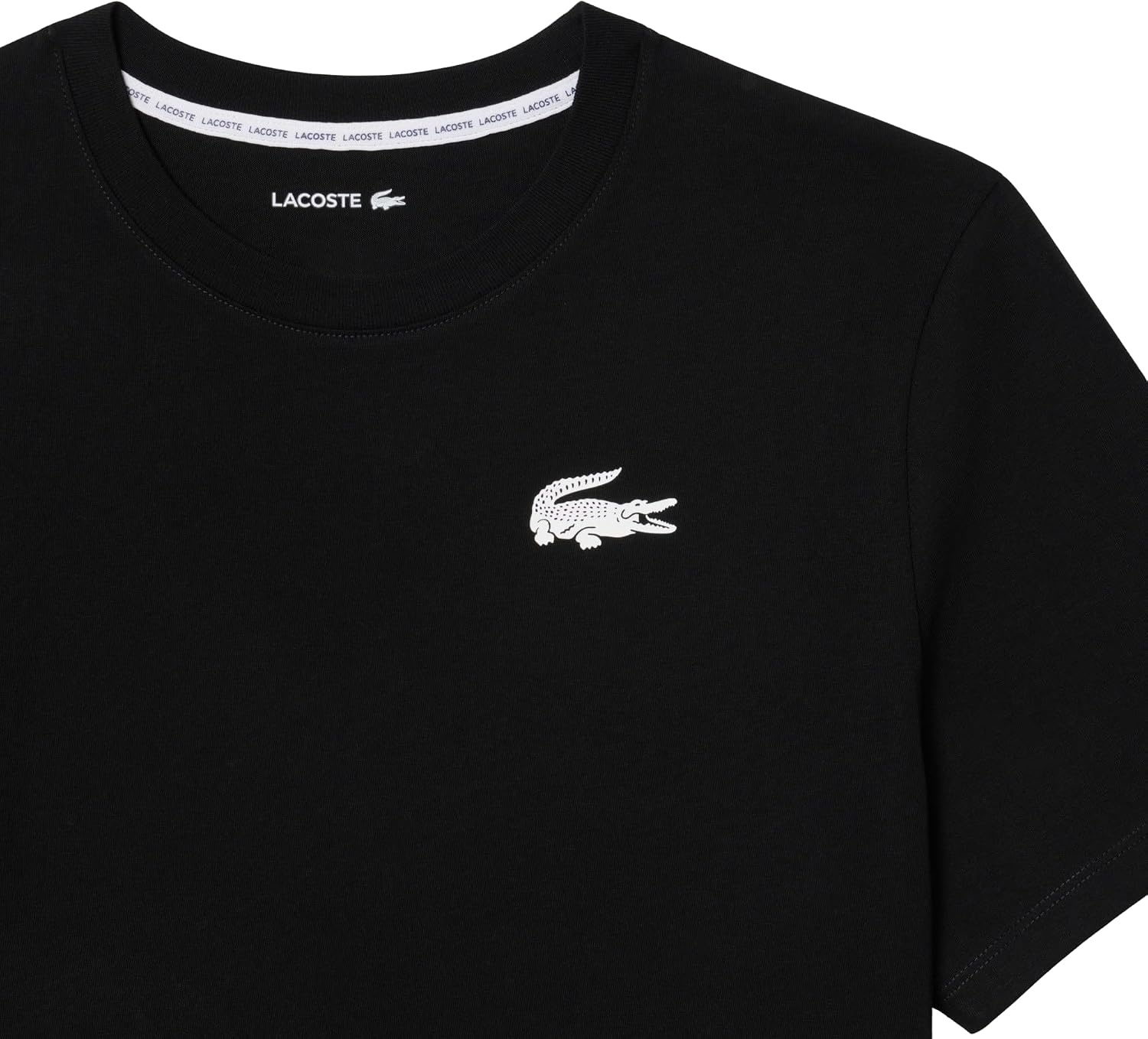 image:imageLacoste Cotton Jersey Loungewear TShirtBlackWhite