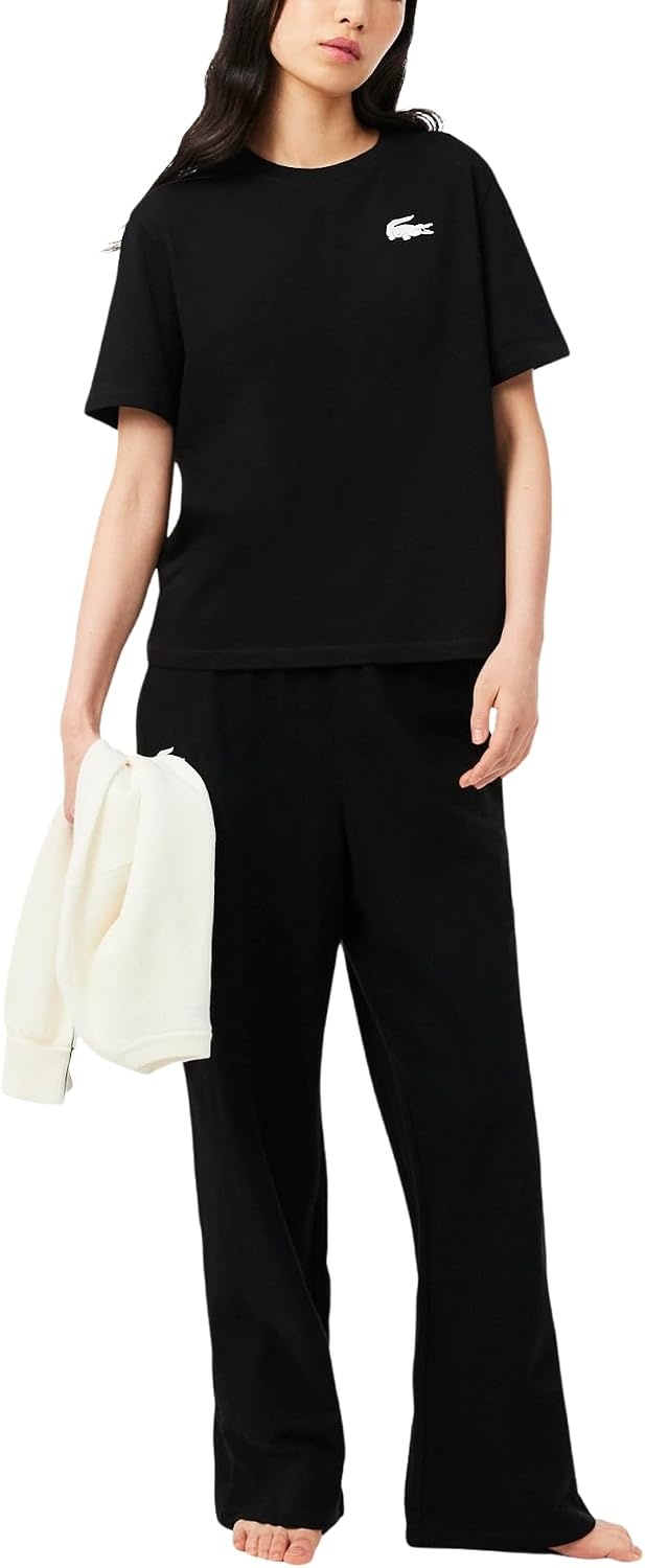 image:imageLacoste Cotton Jersey Loungewear TShirtBlackWhite