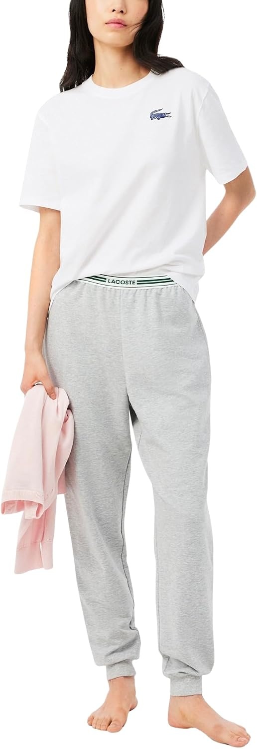 image:imageLacoste Cotton Jersey Loungewear TShirtWhiteGreen