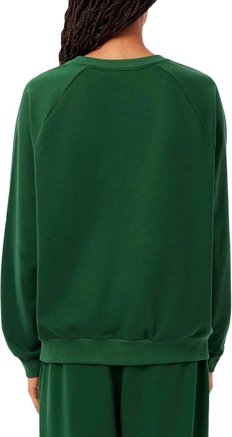 image:imageLacoste Logo Fleece Loungewear SweatshirtGreenWhite