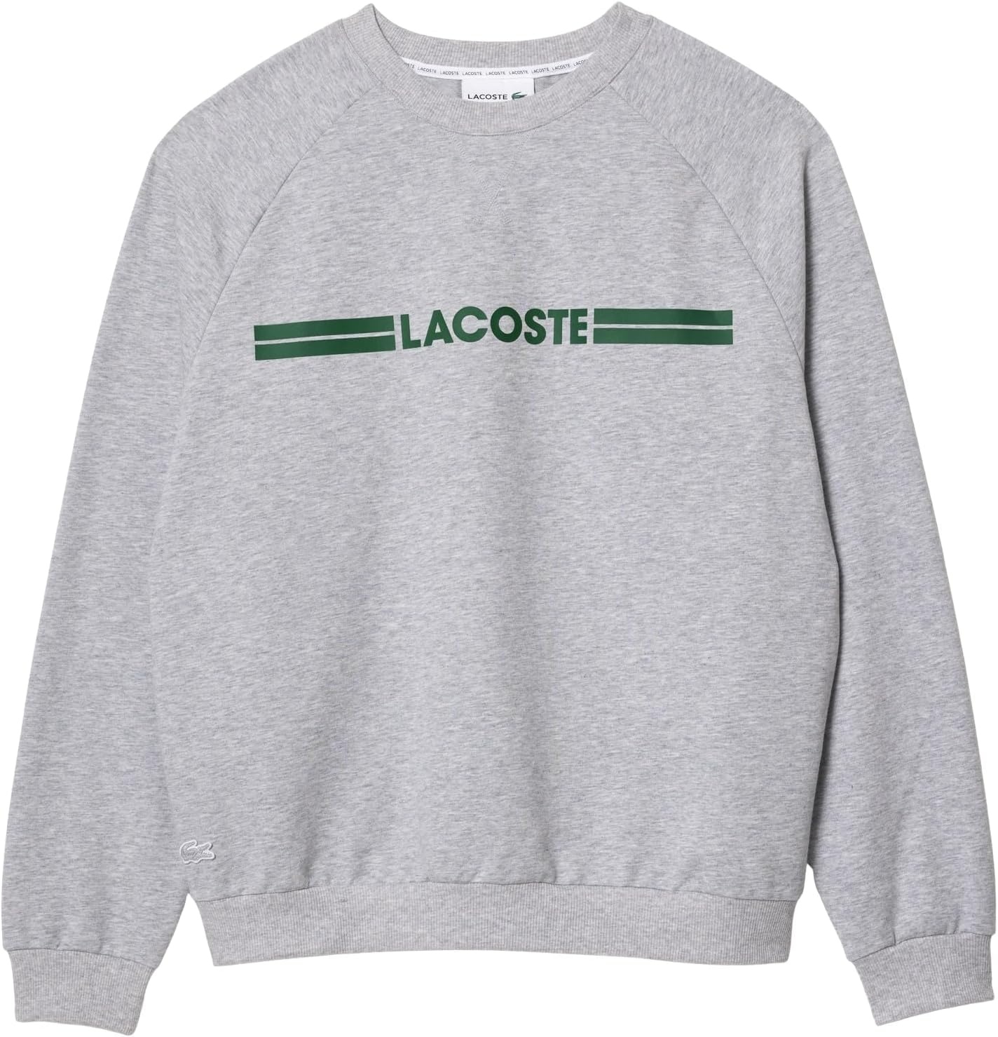 image:imageLacoste Logo Fleece Loungewear SweatshirtSilver ChineGreen