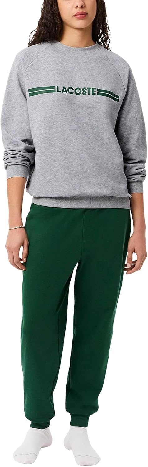 image:imageLacoste Logo Fleece Loungewear SweatshirtSilver ChineGreen