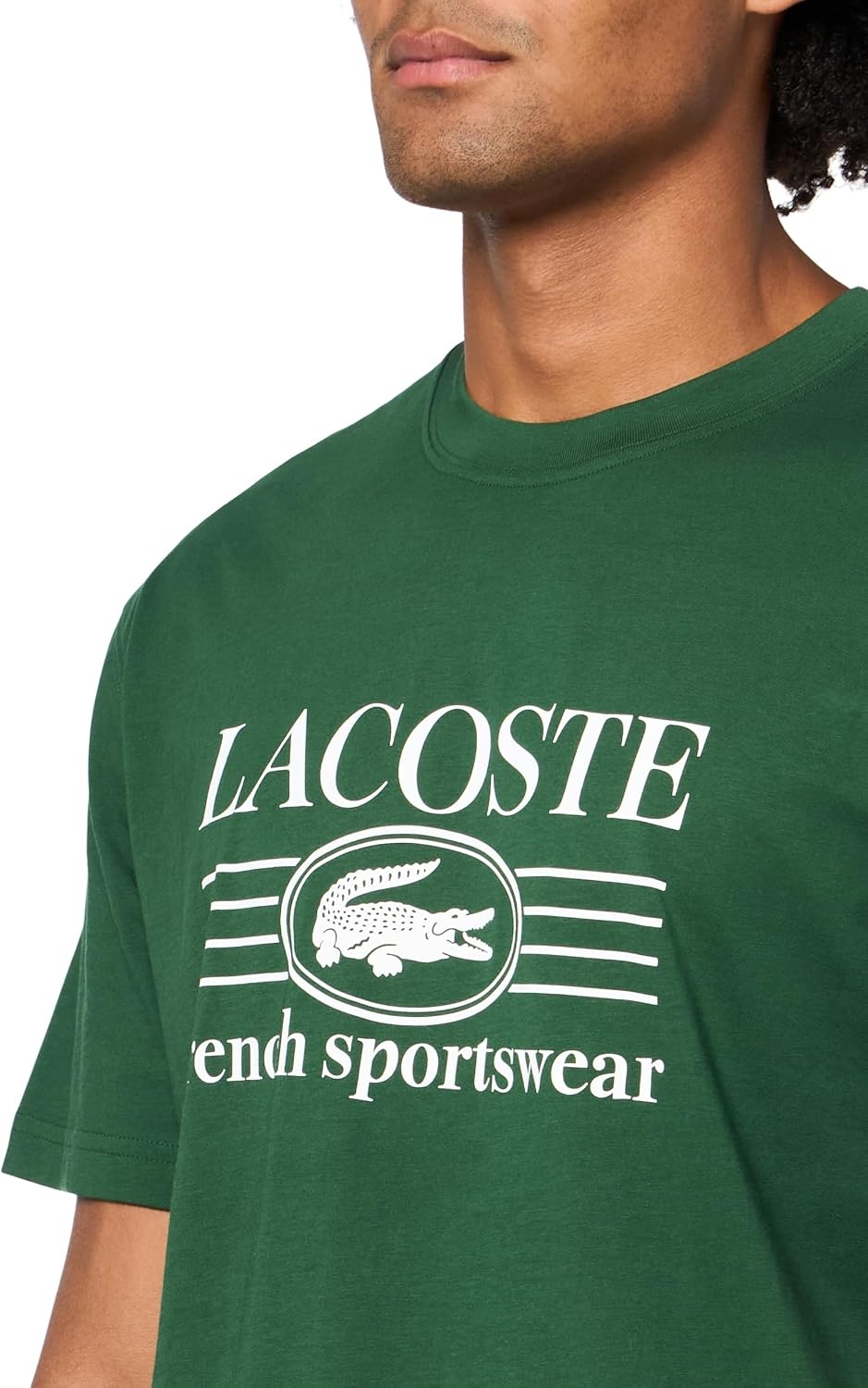 image:imageLacoste Mens Classic Fit Cotton Print TShirtGreen