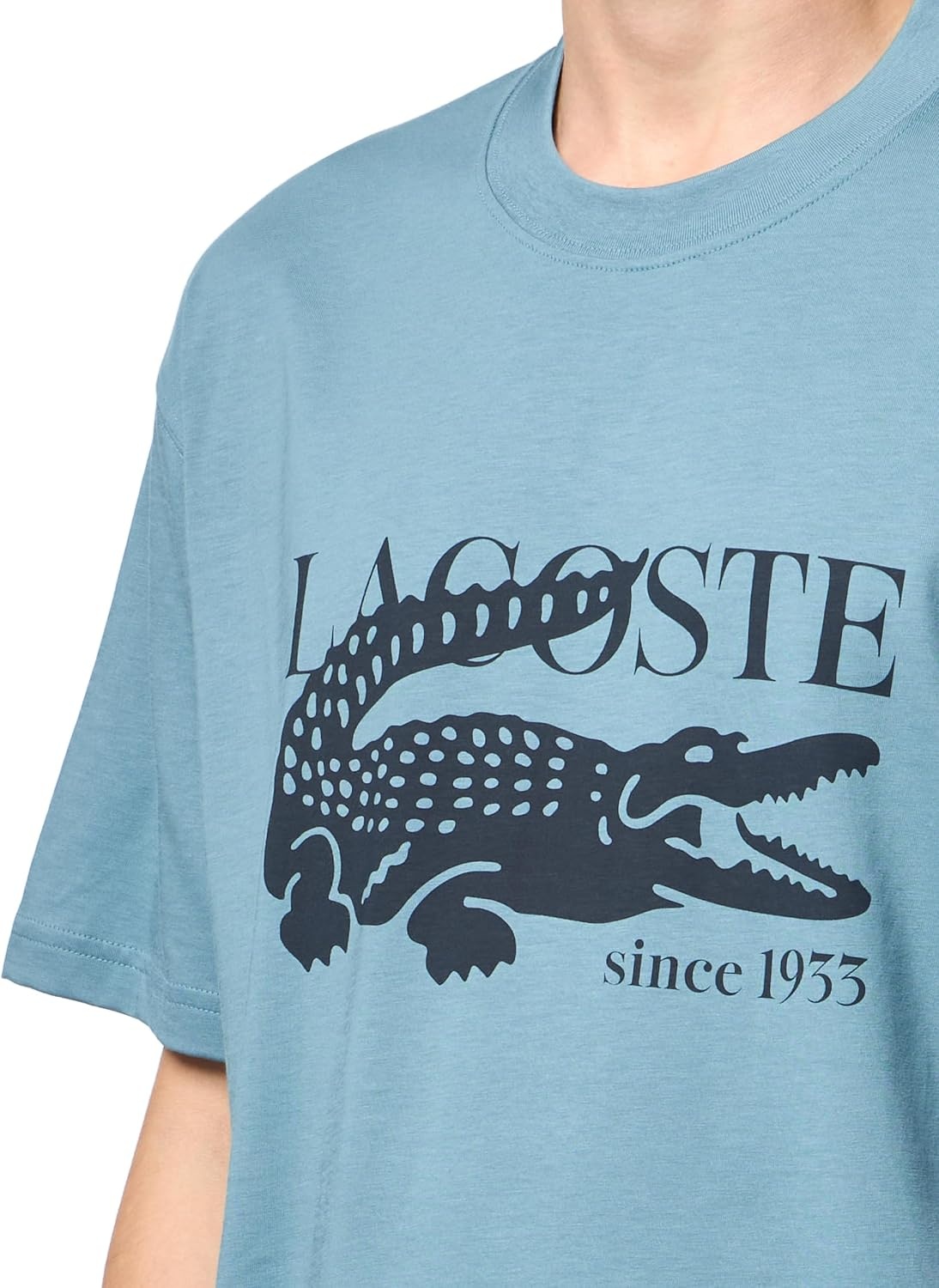 image:imageLacoste Mens Classic Fit Cotton Print TShirtLimestone