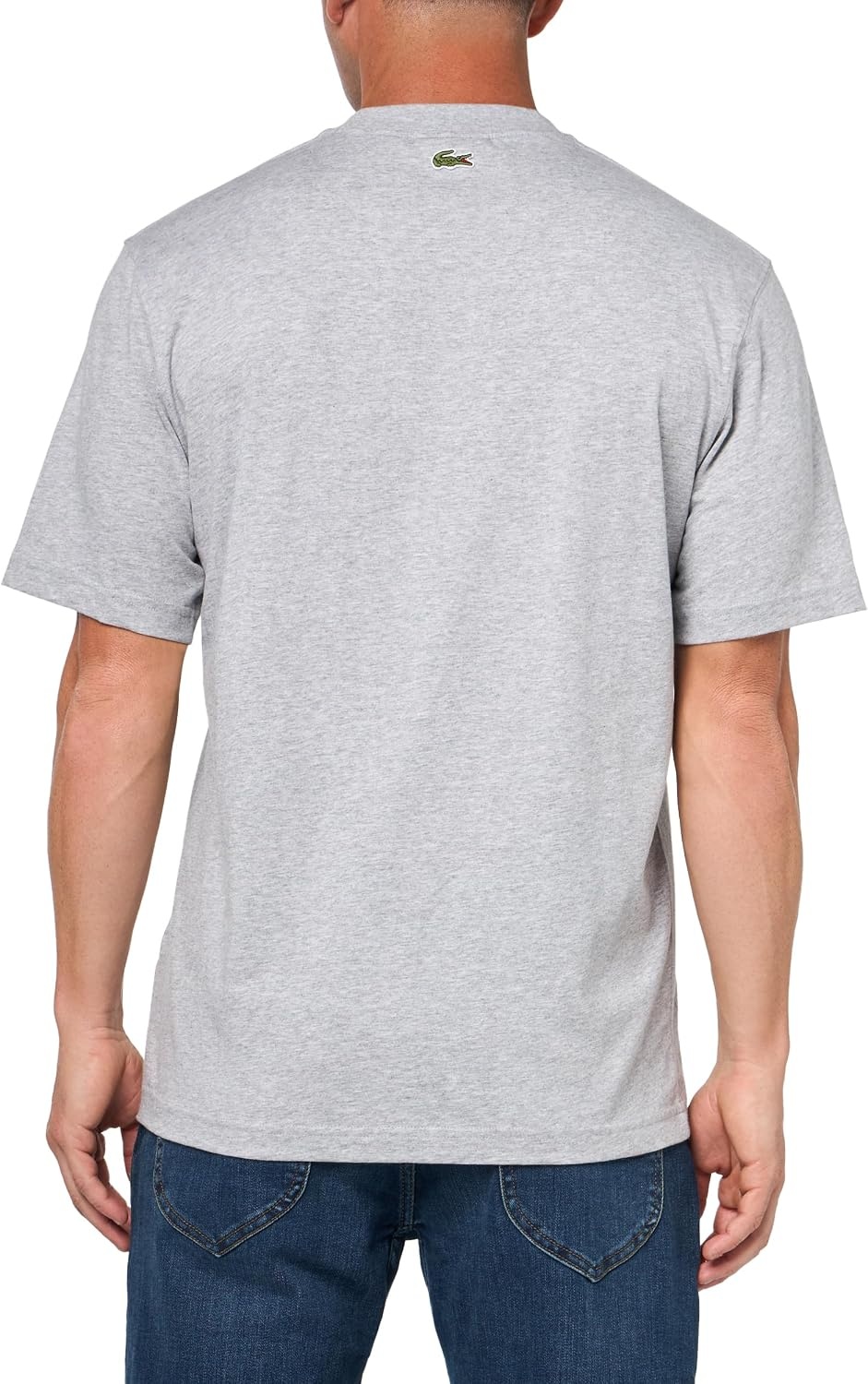 image:imageLacoste Mens Classic Fit Cotton Print TShirtSilver Chine