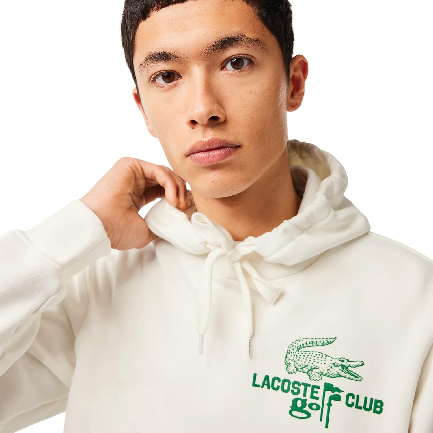 image:imageLacoste Mens Golf Relaxed Fit HoodieFlour