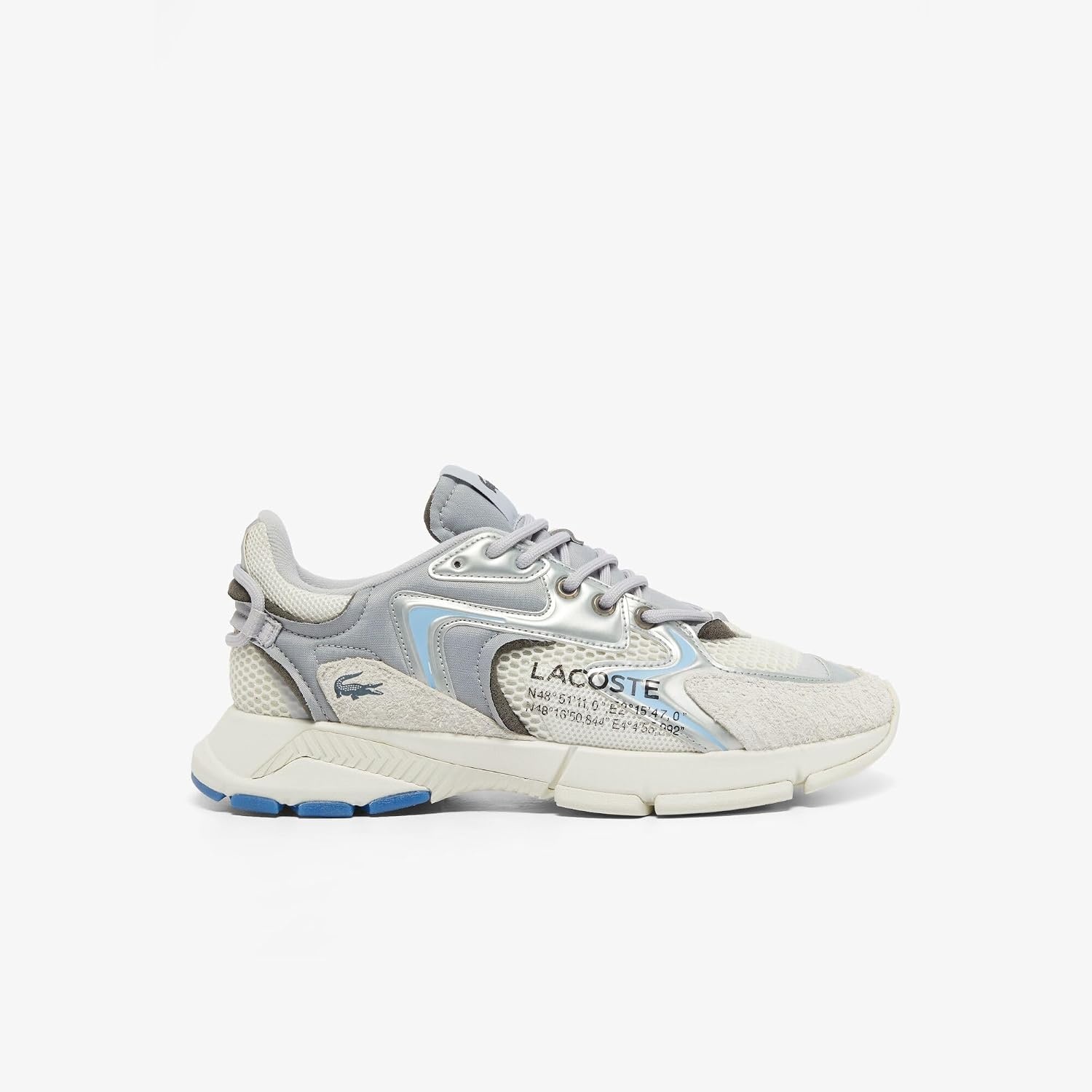 image:imageLacoste Mens L003 Neo SneakersLt GrySlv