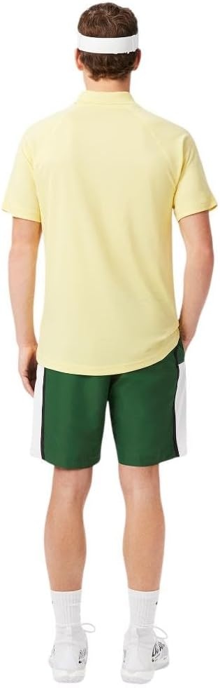 image:imageLacoste Mens Lightweight Colorblock Stripe Tennis ShortsGreenWhiteBlack
