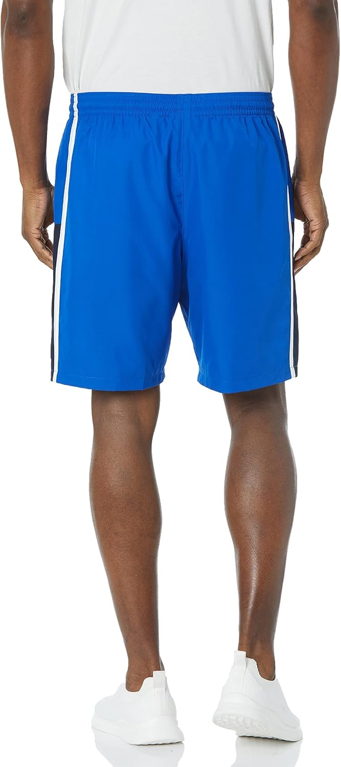 image:imageLacoste Mens Lightweight Colorblock Stripe Tennis ShortsLazuli BlueNavy BlueWhite