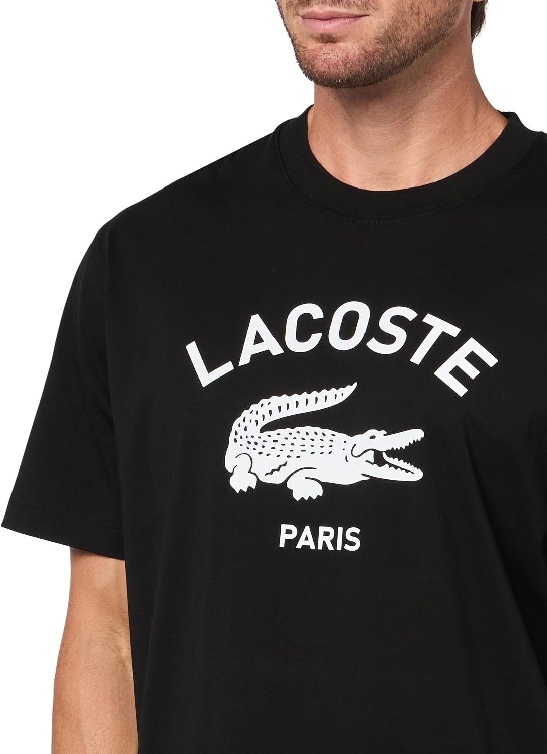 image:imageLacoste Mens Piqu Graphic TShirtBlack
