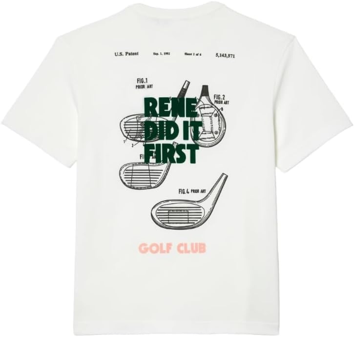 image:imageLacoste Mens Piqu Graphic TShirtFlourGolf