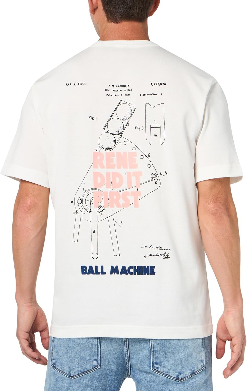 image:imageLacoste Mens Piqu Graphic TShirtFlourLance Balle