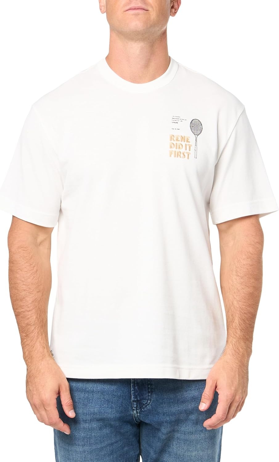 image:imageLacoste Mens Piqu Graphic TShirtFlourRaquette