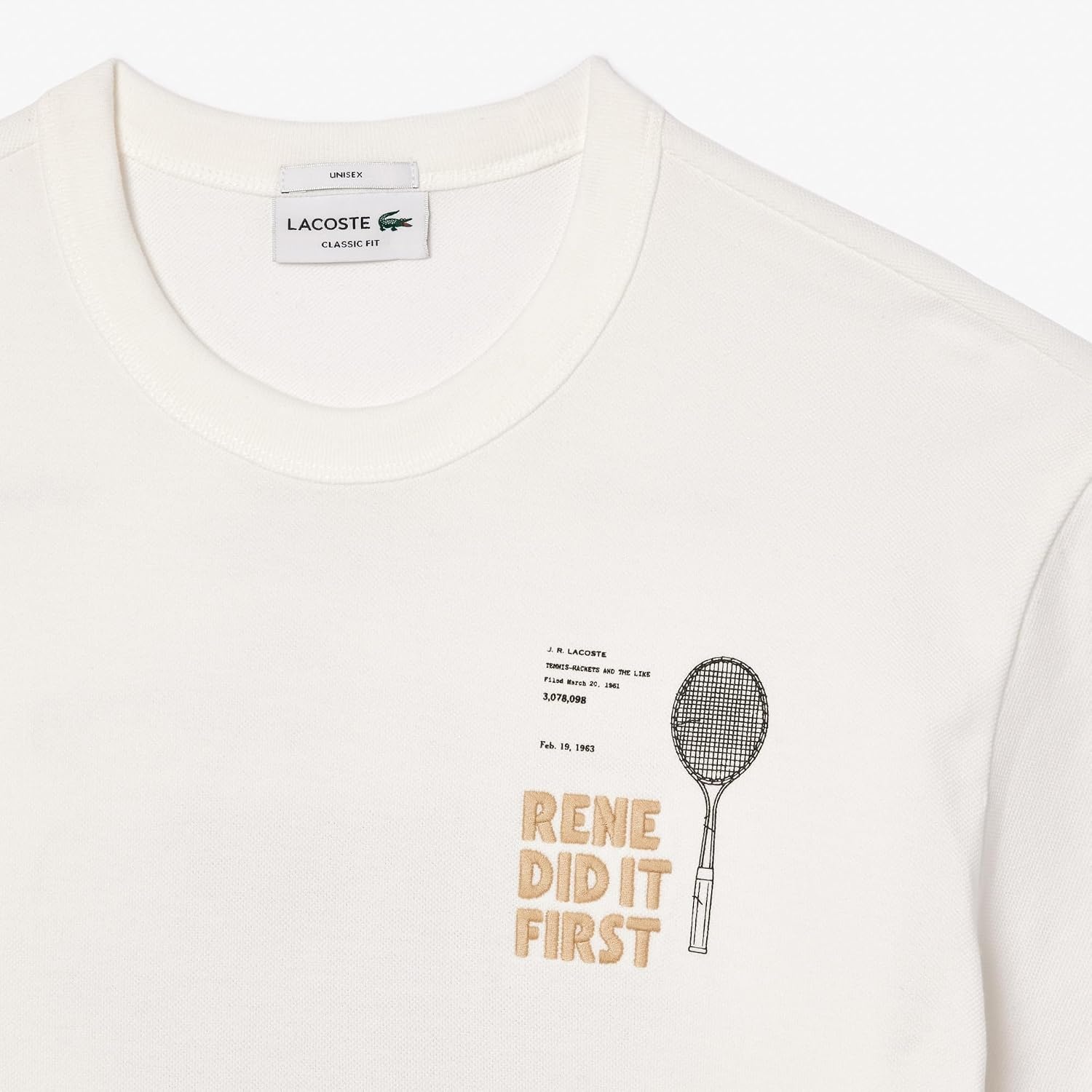image:imageLacoste Mens Piqu Graphic TShirtFlourRaquette