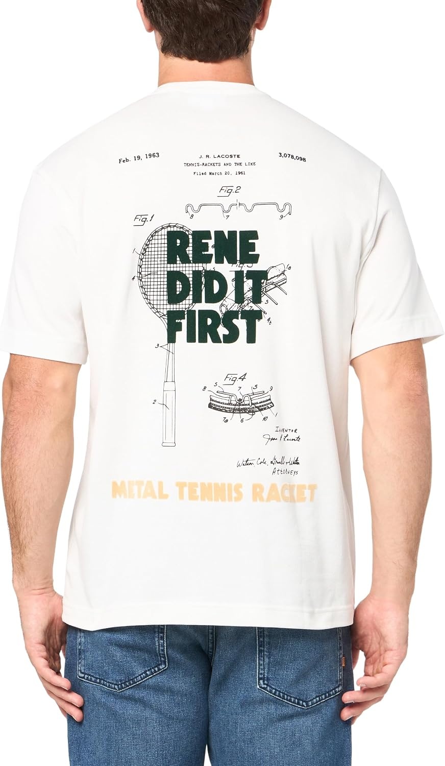 image:imageLacoste Mens Piqu Graphic TShirtFlourRaquette