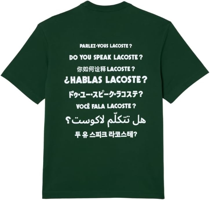 image:imageLacoste Mens Piqu Graphic TShirtGreen