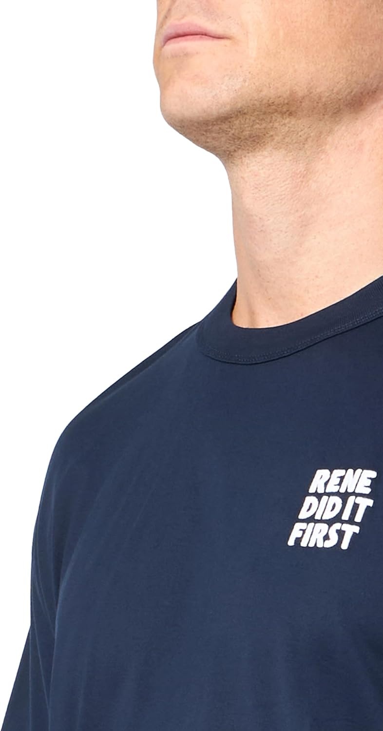 image:imageLacoste Mens Piqu Graphic TShirtNavy Blue