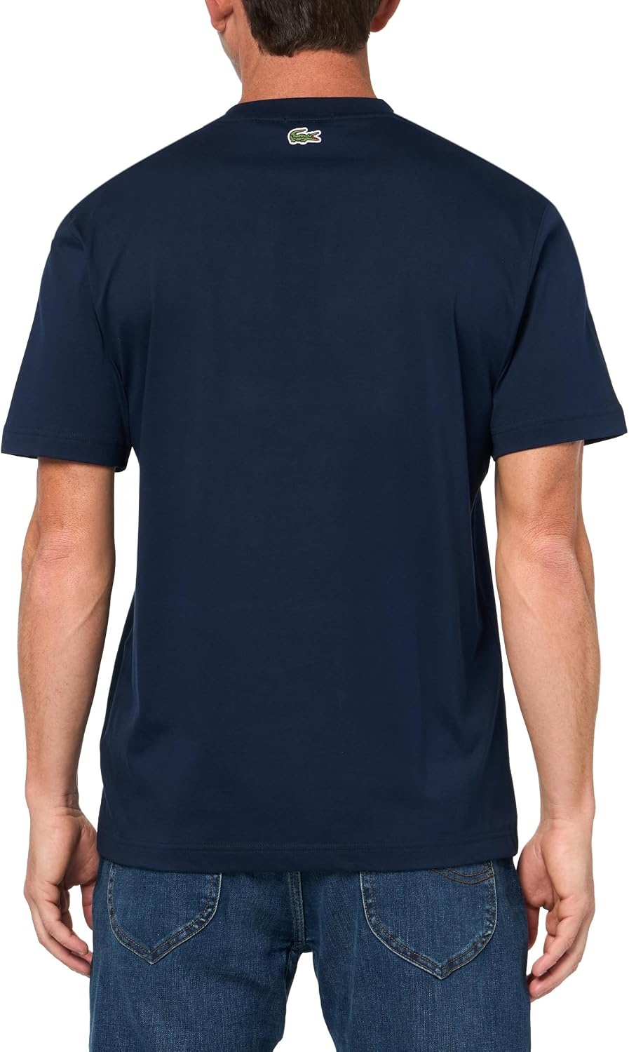 image:imageLacoste Mens Piqu Graphic TShirtNavy Blue Branding