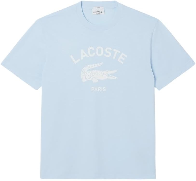 image:imageLacoste Mens Piqu Graphic TShirtRill Blue Branding