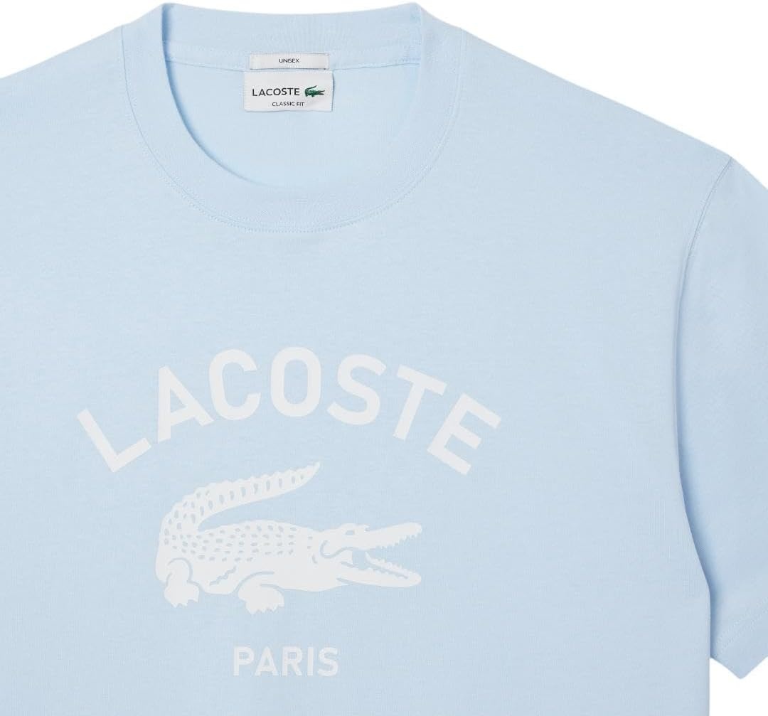 image:imageLacoste Mens Piqu Graphic TShirtRill Blue Branding
