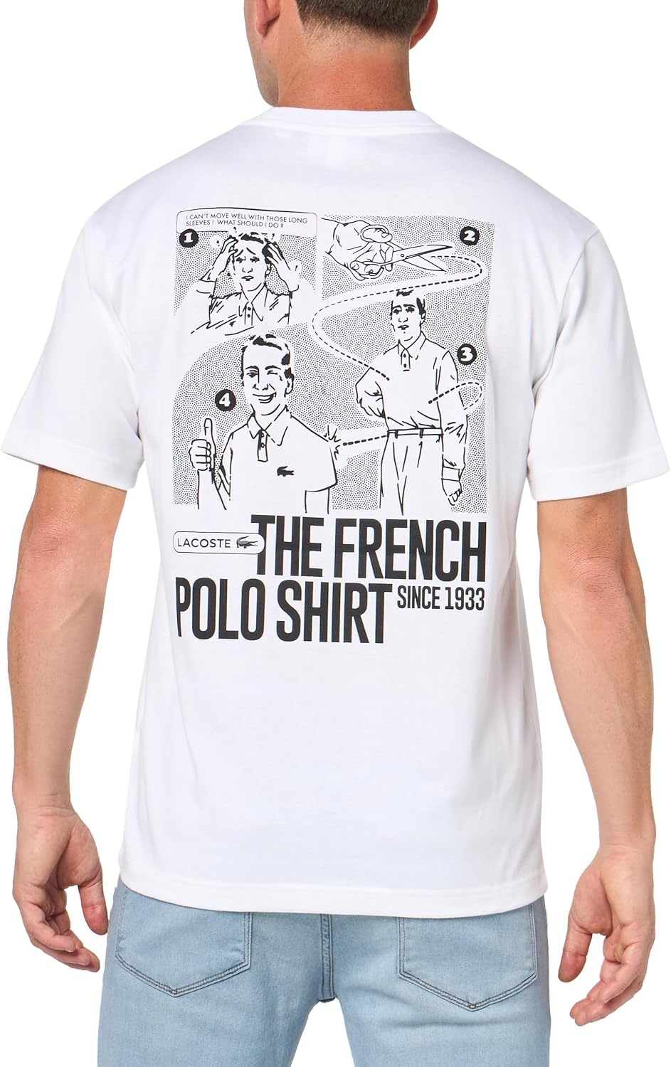 image:imageLacoste Mens Piqu Graphic TShirtWhite