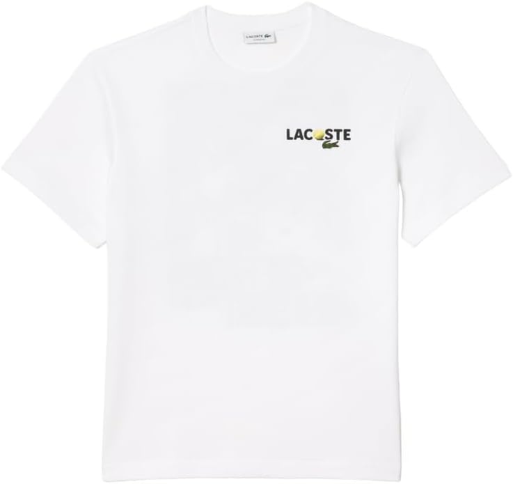 image:imageLacoste Mens Piqu Graphic TShirtWhite