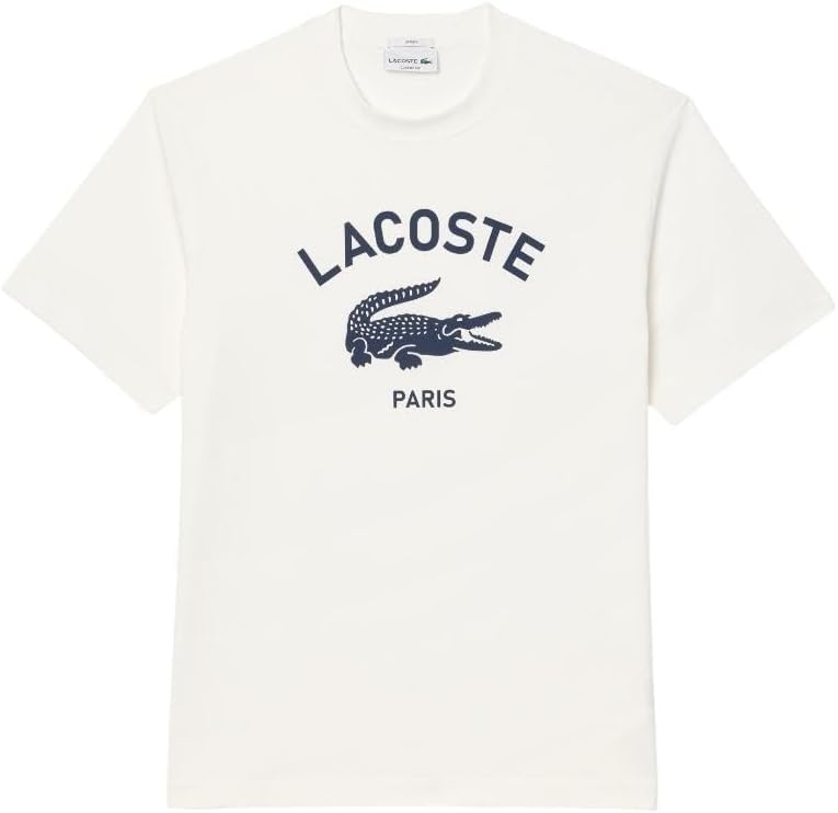 image:imageLacoste Mens Piqu Graphic TShirtWhite Branding