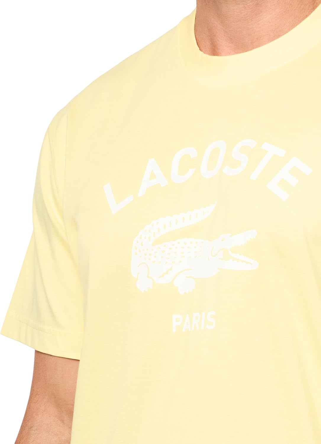 image:imageLacoste Mens Piqu Graphic TShirtYellow Branding