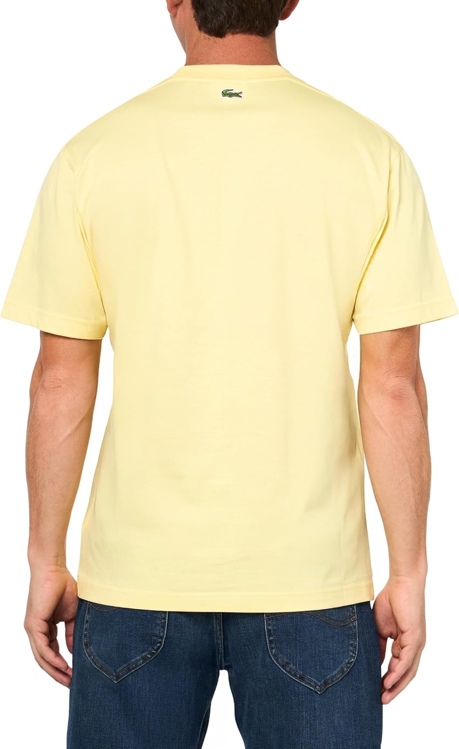 image:imageLacoste Mens Piqu Graphic TShirtYellow Branding