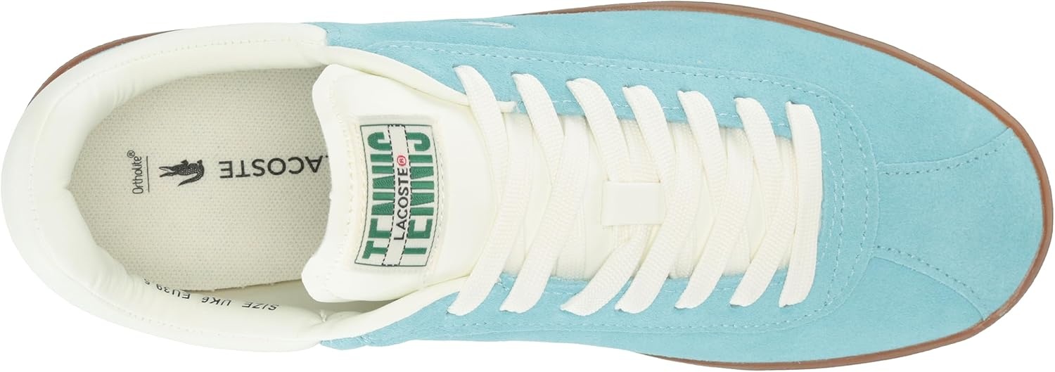 image:imageLacoste Womens Baseshot Leather SneakersLt BlueDk Gum