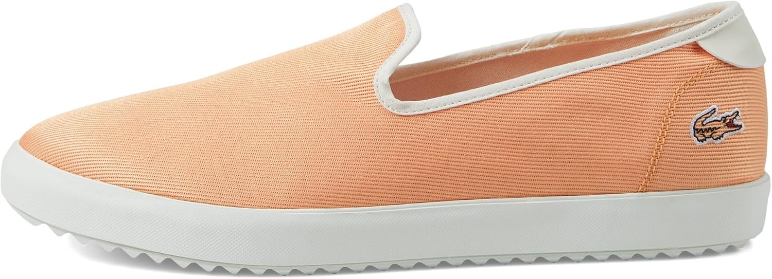 image:imageLacoste Womens Canvas Resort Slipon SneakerLight OrangeWhite