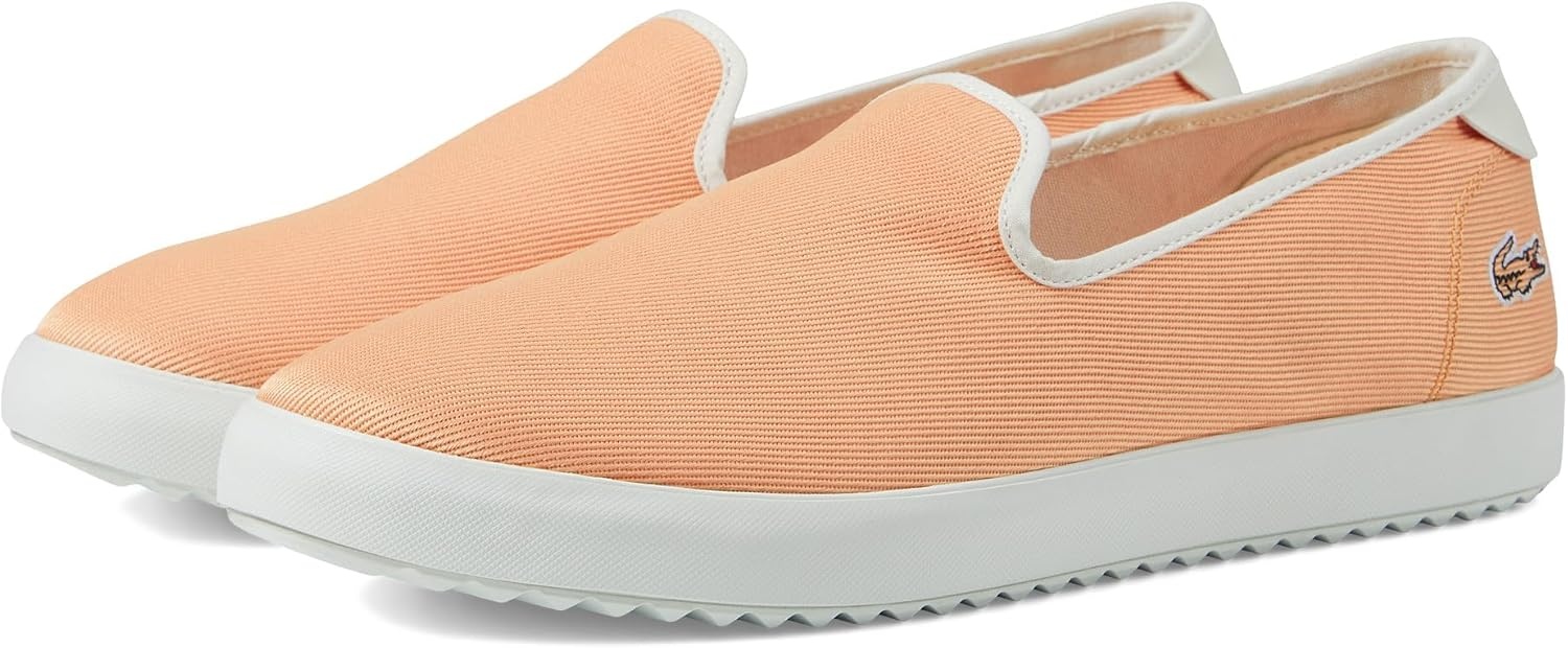 image:imageLacoste Womens Canvas Resort Slipon SneakerLight OrangeWhite