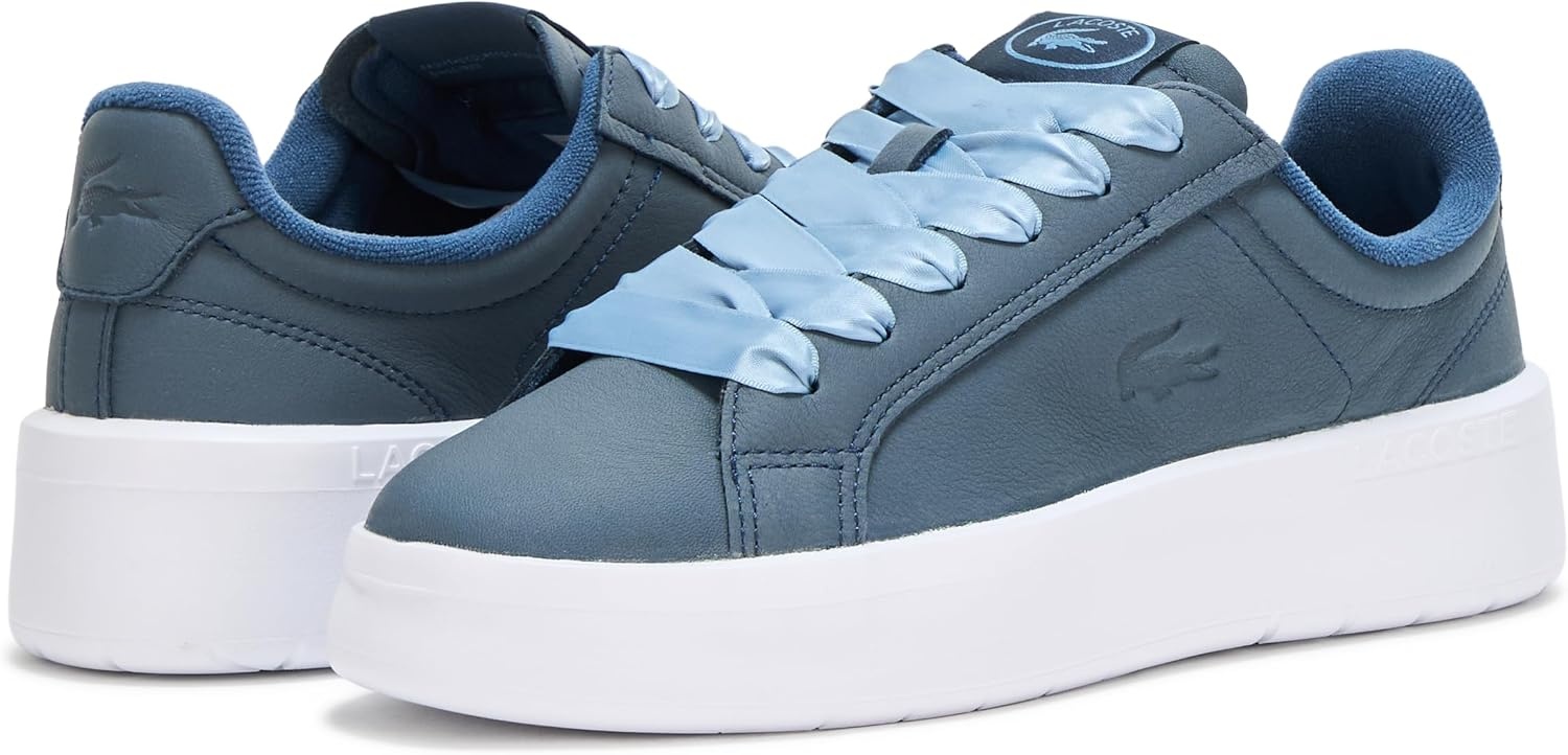 image:imageLacoste Womens Carnaby Platform Lite Leather SneakersNavyWhite