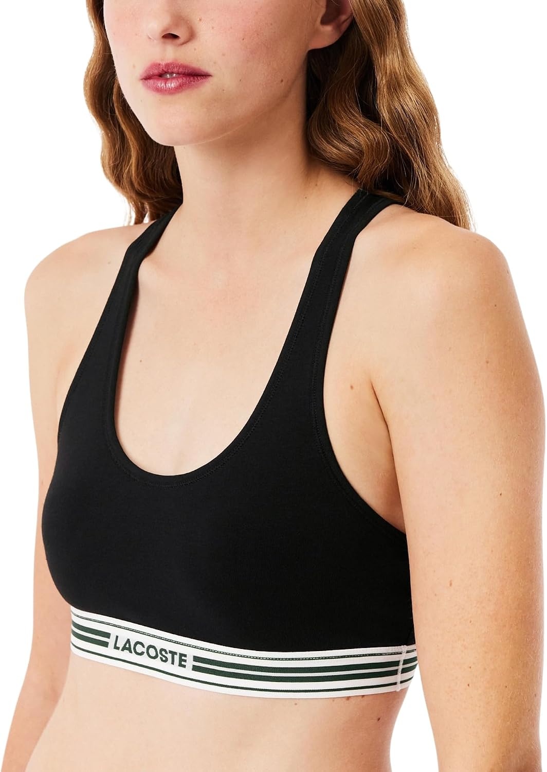 image:imageLacoste Womens Contrast Band Stretch Cotton BraletteBlack