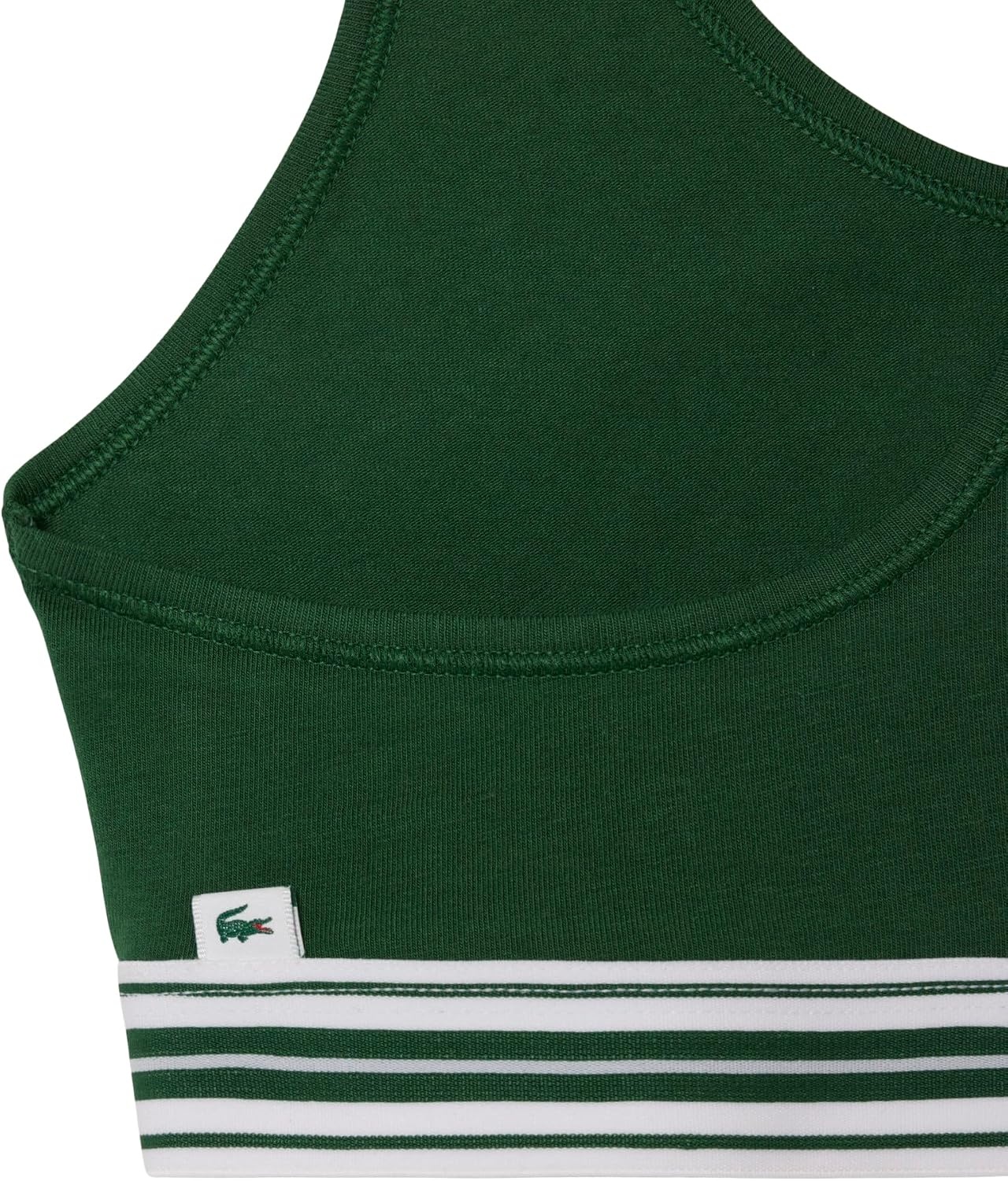 image:imageLacoste Womens Contrast Band Stretch Cotton BraletteGreen