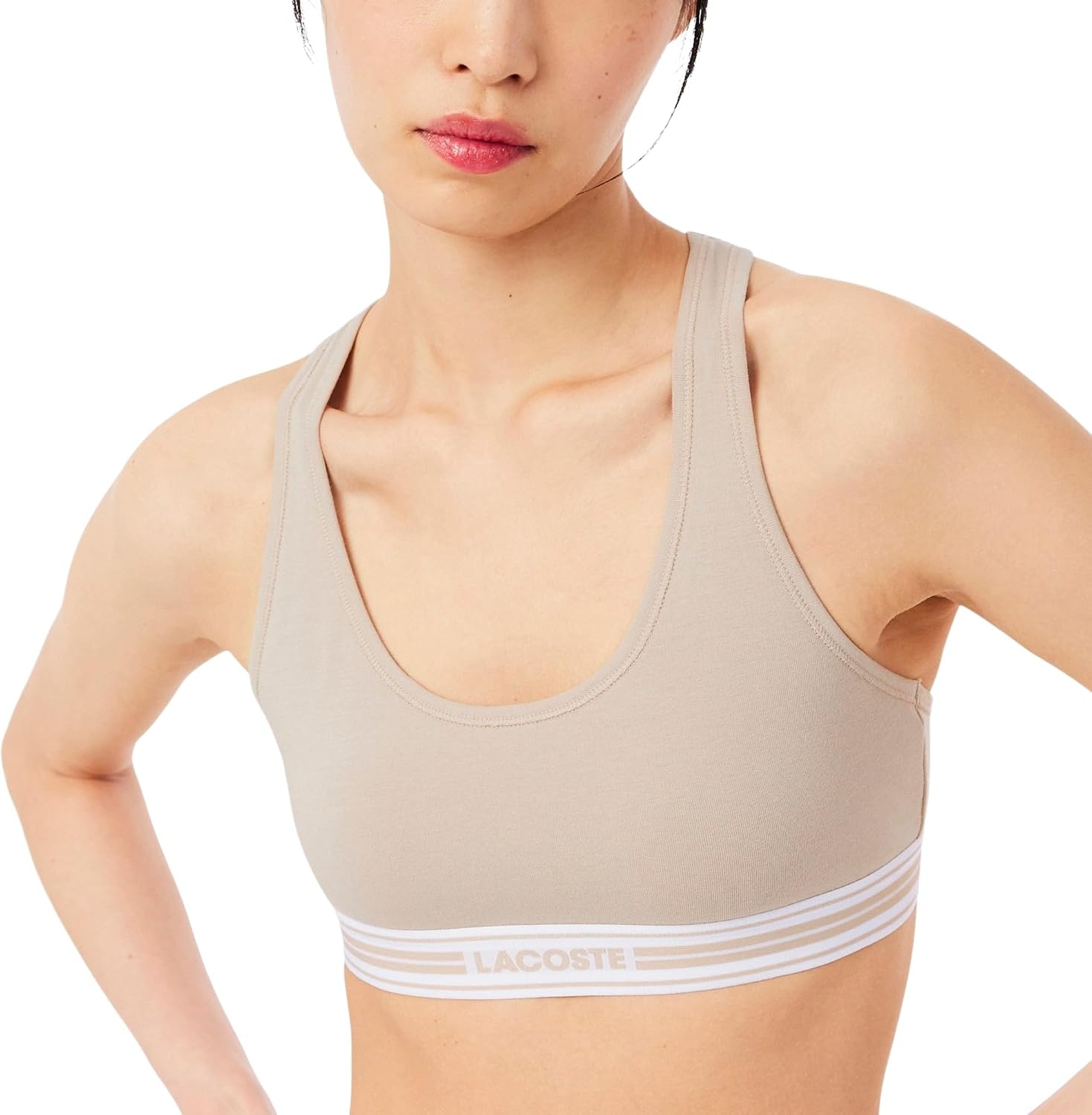 image:imageLacoste Womens Contrast Band Stretch Cotton BraletteLionne