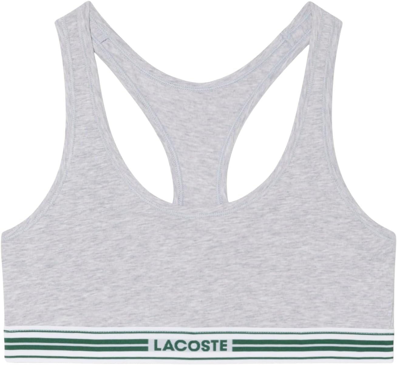image:imageLacoste Womens Contrast Band Stretch Cotton BraletteSilver Chine